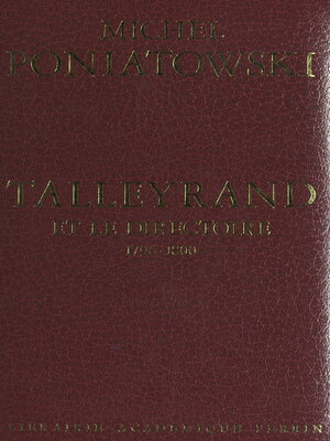 cover image of Talleyrand et le Directoire, 1796-1800